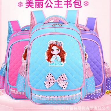 Tas Ransel Anak Perempuan / Tas Sekolah Anak Gaya Putri Kartun Korea - pink kecil