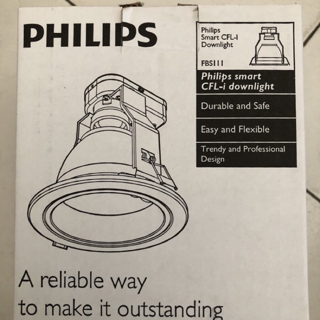 Downlight philips fbs111 c max 14w e27 list putih white 4 inch