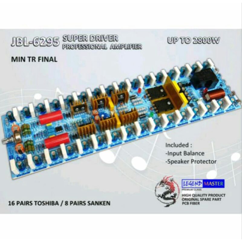 SUPER DRIVER POWER AMPLIFIER PROFESIONAL UP TO 2800W JBL-6295