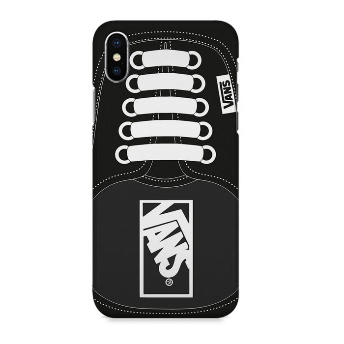 Indocustomcase Black Vans Shoes Casing Case Cover For iPhone X