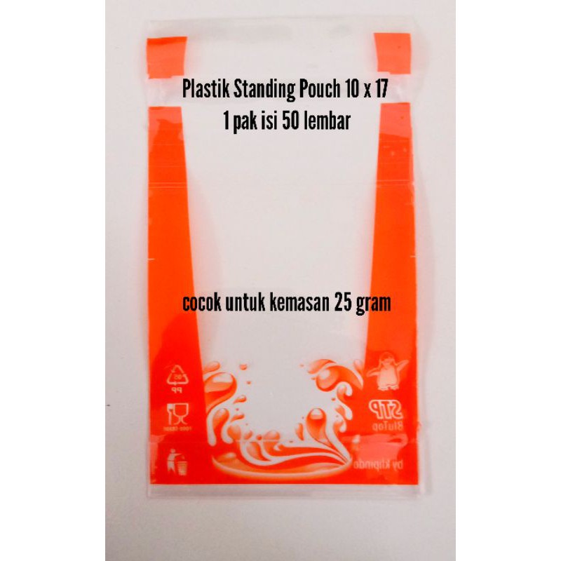 Plastik Standing Pouch 10x17 Warna eceran