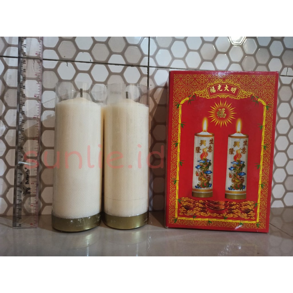 Jual Lilin putih polos 14 cm / Lilin sembahyang Indonesia|Shopee Indonesia