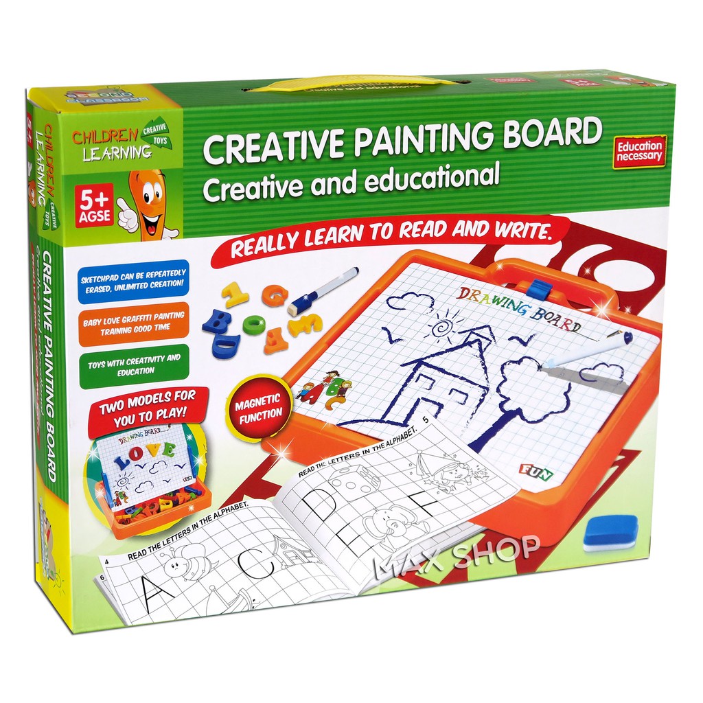 

Mainan Edukasi Anak Creative Painting Board Papan Tulis Magnetic Board - Magnetik Board