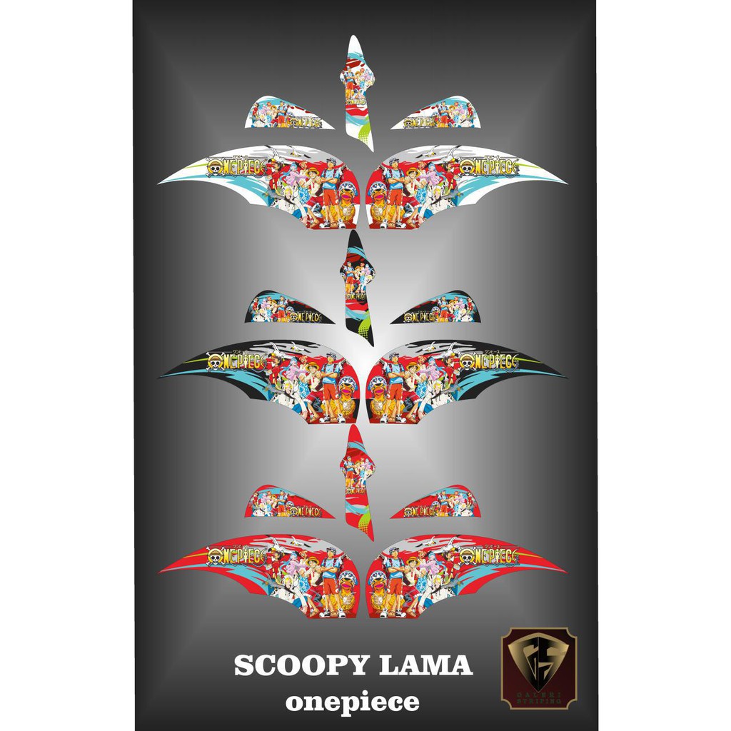 Decal Stiker Sticker Striping list Scoopy lama one piece