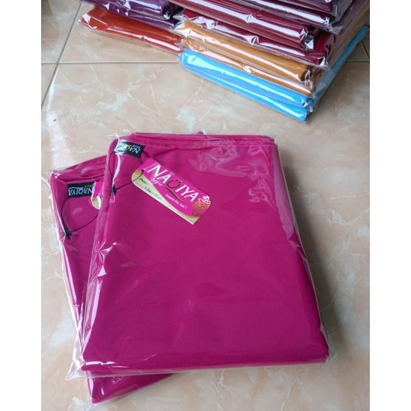 NaQiya jilbab wolfis premium polos -pink rose