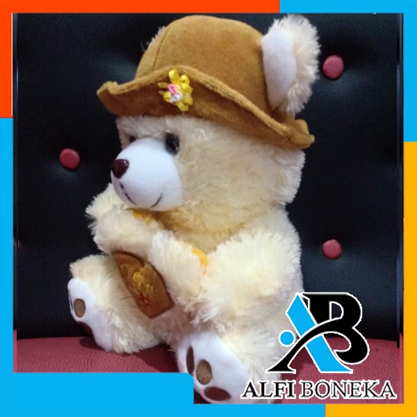 Best Seller Boneka Topi lucu murah  Boneka Teddy Bear Love Topi berkualitas  kado ulang tahun