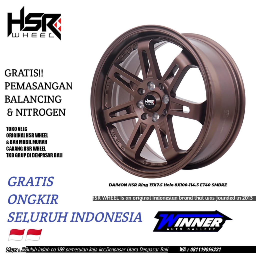 Velg Racing JDM Ring 16 HSR Daimon for Sigra Calya Aerio dll