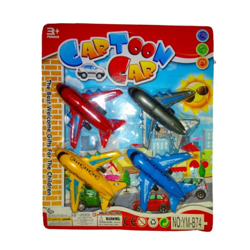 Mainan anak - pesawat terbang mini isi 4 pcs