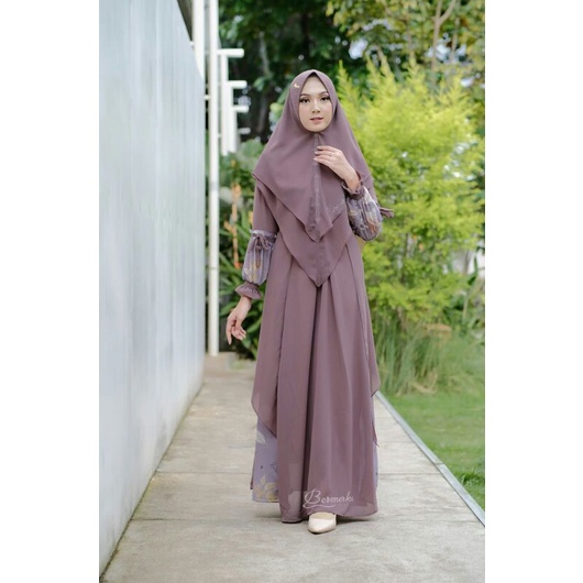 SET GAMIS SYARI BERMERKS MARWAH SERUNI/ CERUTY MEWAH