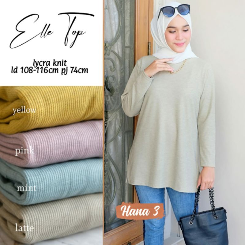 ELLE TOP (100%ORI) LYCRA KNITE ( TERJANGKAU & FASHIONABLE )