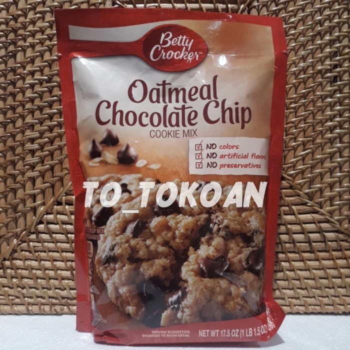 

BISA COD BETTY CROCKER OATMEAL CHOCOLATE CHIP COOKIE MIX 496 GR