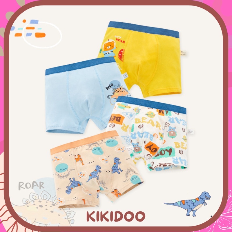 Kikidoo 4 Pcs Boxer Katun Anak Cowok Premium BOY BAL48