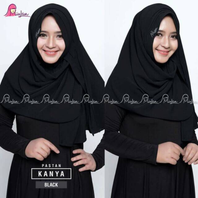 Hijab instan Miulan pashmina instan (pastan) KANYA simpel polos kerudung jilbab terbaru
