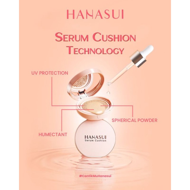 Hanasui Serum Cushion 15gr/Hanasui Serum Cushion/Hanasui Cushion/Cushion Hanasui/Cushion Flawless