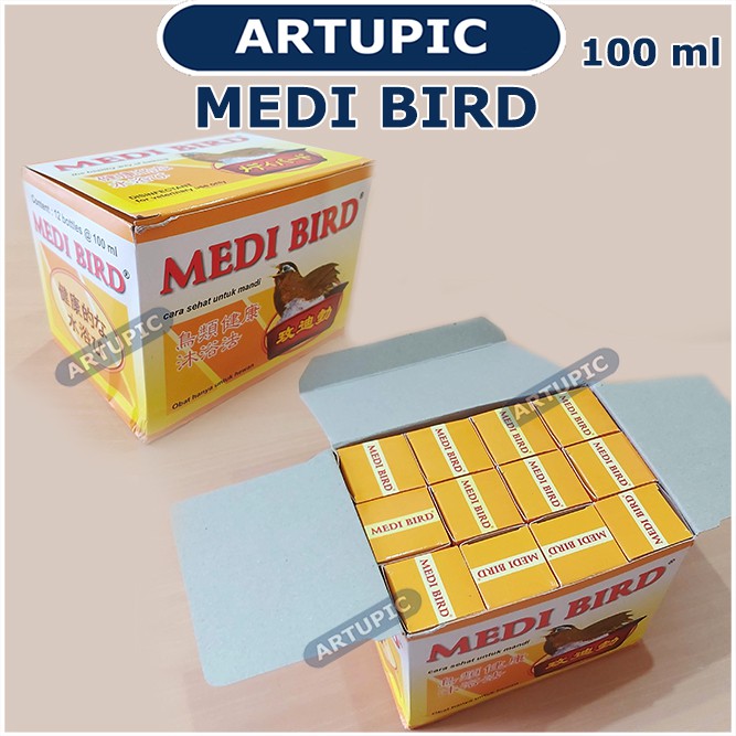 Medi Bird 100 ml Obat Shampo Burung Pembasmi Kutu Virus Bakteri Jamur Spora Cegah ND CRD ngorok