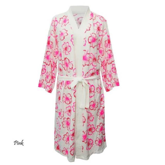 Handuk baju Kimono Dewasa Motif (Kembang Sepatu) HKM-008