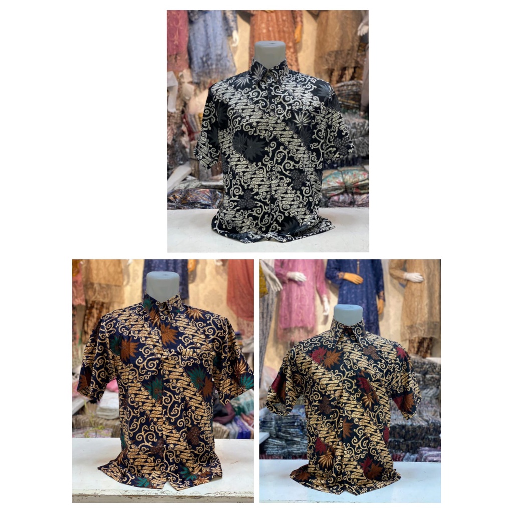 atasan kemeja batik lengan pendek + fashion kemeja pria 5.0