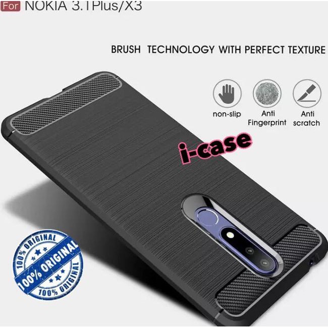 Soft Case Nokia 3.1 Plus Rugged Armor - casing cover nokia 3.1 plus
