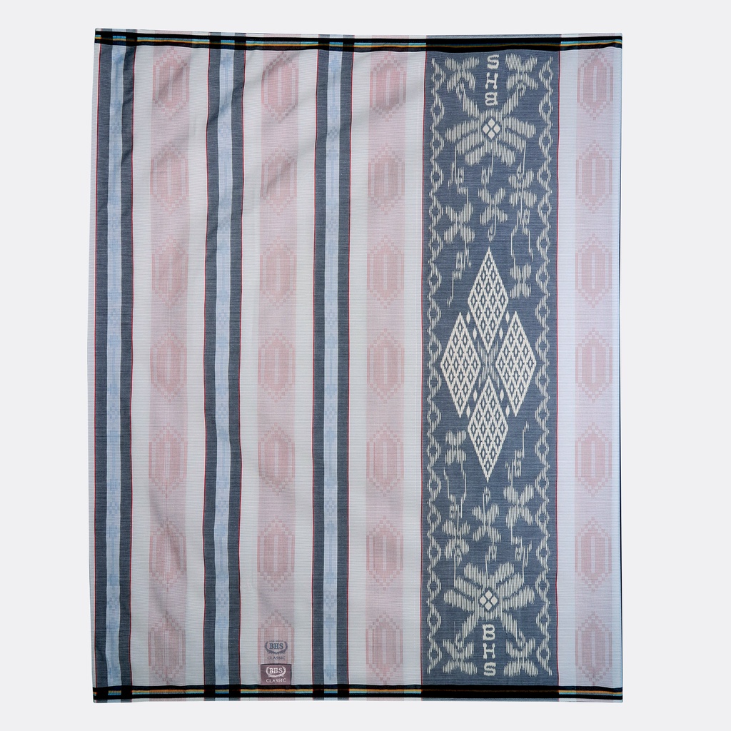 Sarung BHS Classic Silver Motif Kawung Dobby Putih Merah // BHS KWG DBY