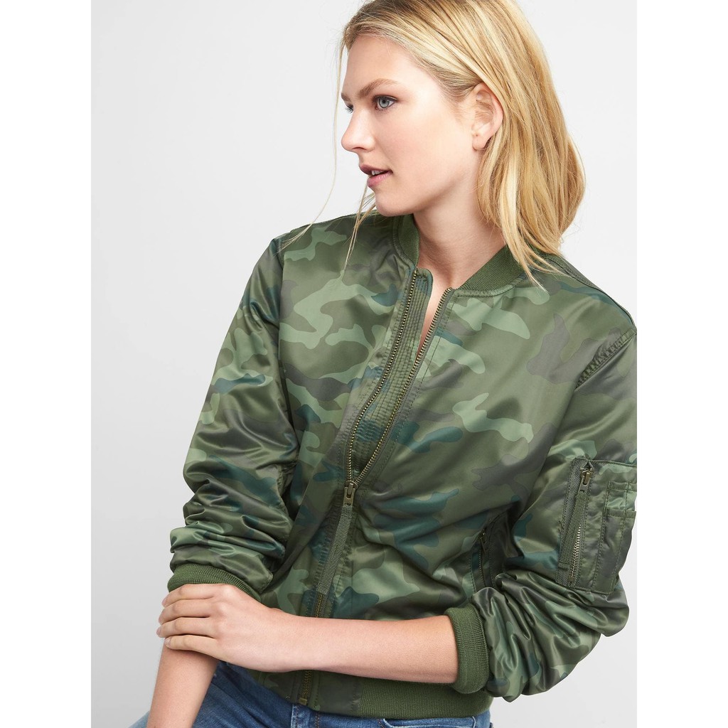 Gp Camo Nylon Bomber Jacket Original