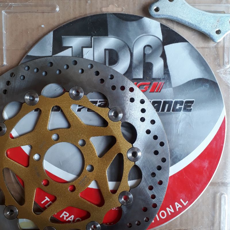 Piringan Cakram Floating TDR 300mm Tiger Revo Baut 6 PnP Tinggal Pasang Set Braket Kaliper/Disk Brak