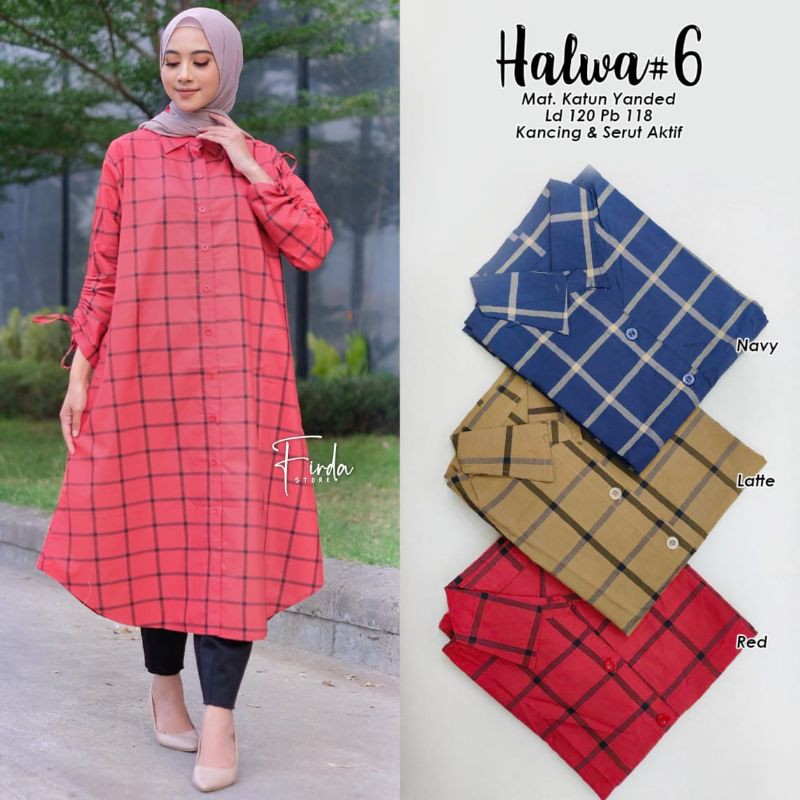 halwa tunik katun jumbo ld 120 tunik by FIRDA