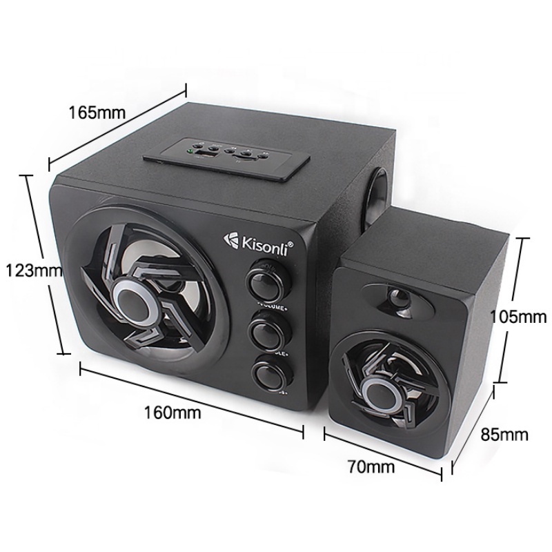 Speaker Aktif 2.1 Subwoofer Kisonli TM-8000A Bluetooth Komputer / Laptop