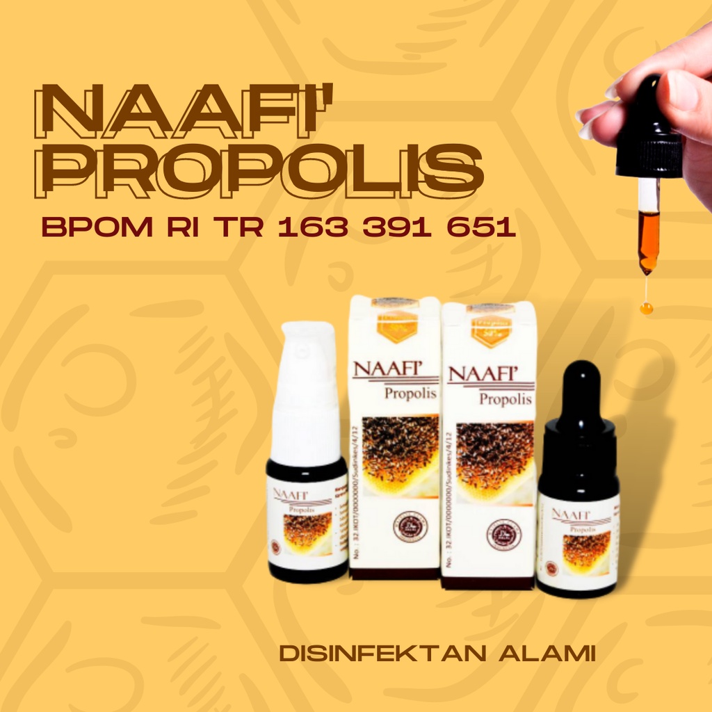 Naafi' Propolis  , Propolis Cair Australia, Propolis tetes sertifikasi BPOM HALAL