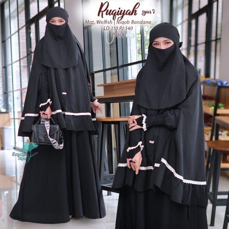 RUQIYAH SYARI BAHAN WOLFISH ORI ROYALE HIJAB