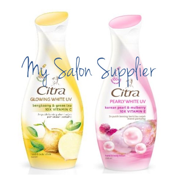 Citra Hand &amp; Body Lotion 230ml Pearly White UV Mutiara / Natural Glowing White UV Bengkoang