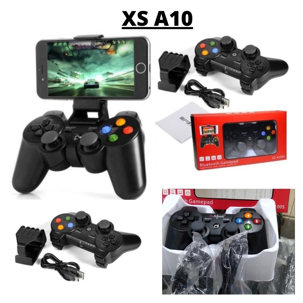 Dobe Bluetooth Wireless Gamepad Joystick HP IOS Android XS Dengan Breket HP Controller 111130