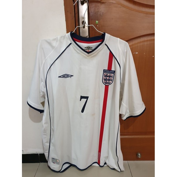 UMBRO 2002 ENGLAND HOME 7 BECKHAM XXL