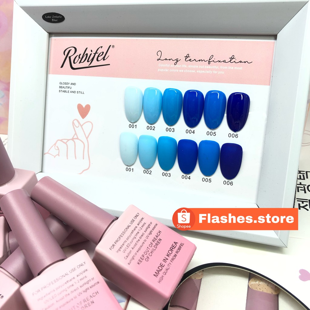 ROBIFEL SET ISI 6 WARNA NAIL POLISH GEL 15ml Made In Korea