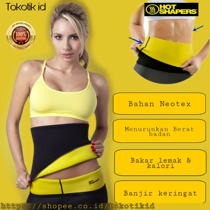 Korset pria wanita Hot Shapers pelangsing pengecil perut pembakar lemak neotex korset badan sport