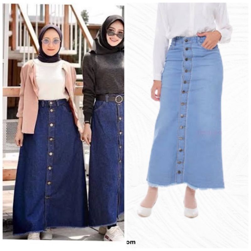 ROK PANJANG GISCA KANCING DEPAN// ROK BUTON MURAH// ROK RAWIS CANTIK-2