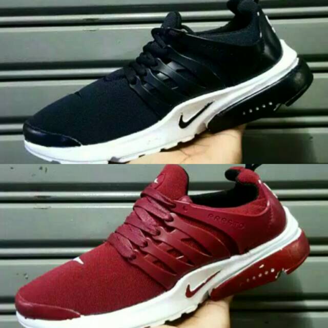 Sepatu Nike Presto Grade Original Sneakers Sport Running Sekolah Hitam Black Maron Kado Hadiah Pria