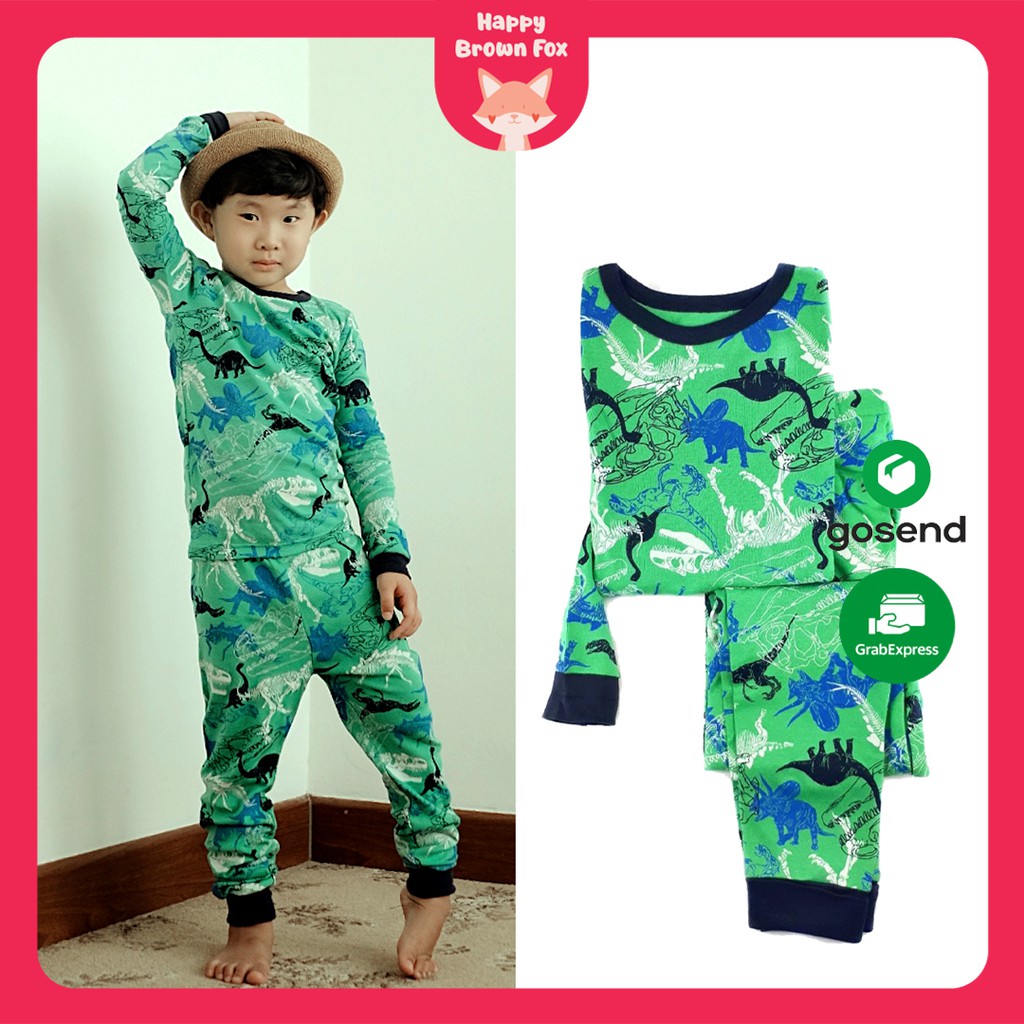 BAJU TIDUR PIYAMA ANAK SETELAN ANAK LAKI-LAKI LENGAN PANJANG - Oshkosh Dinosaurs