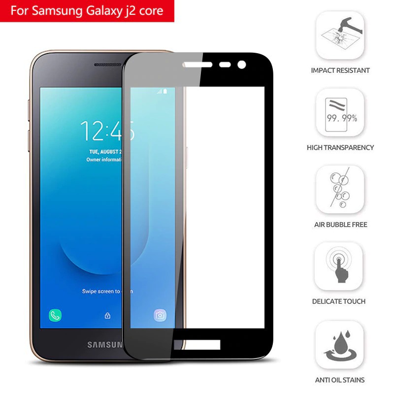ANTI GORES SAMSUNG J2 CORE J2 PRO TEMPERRED GLASS FULL COVER