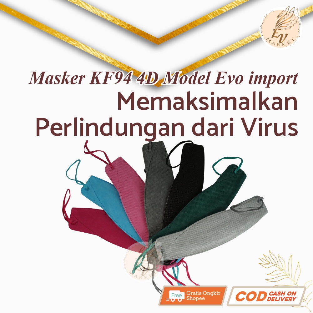 Masker KF94 4D model EVO import