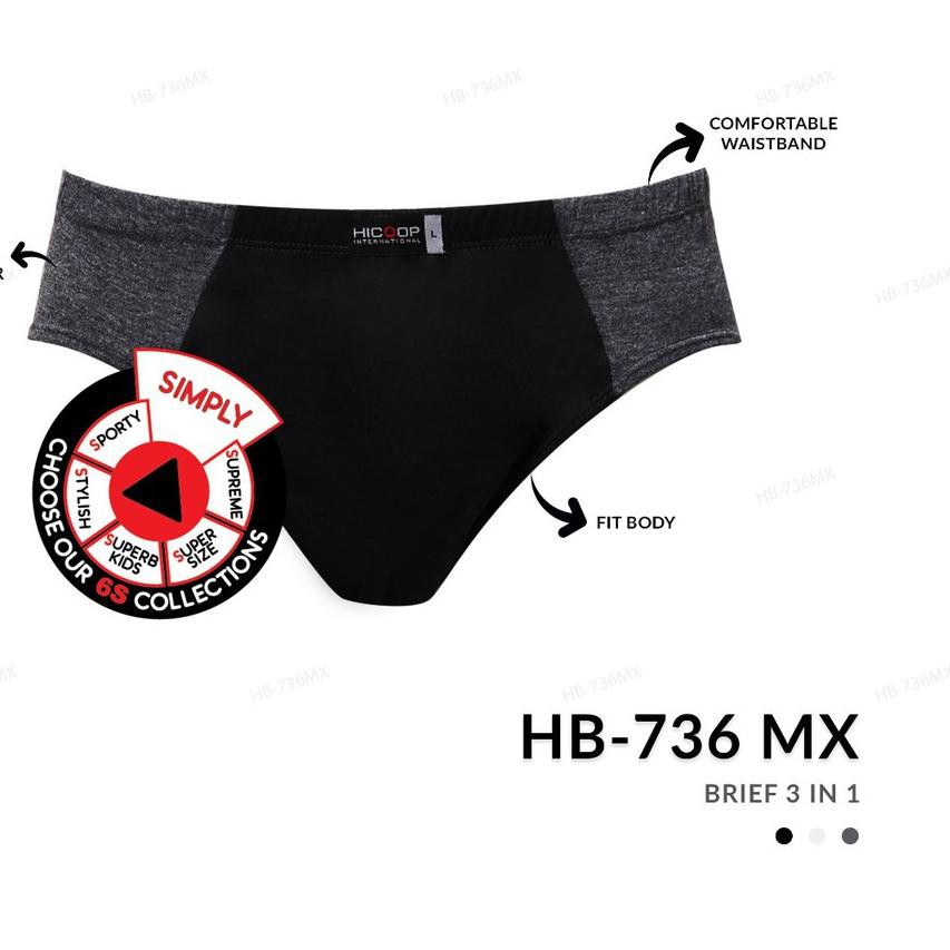 

➵ HB-736MX BRIEF 3 IN 1 ✈