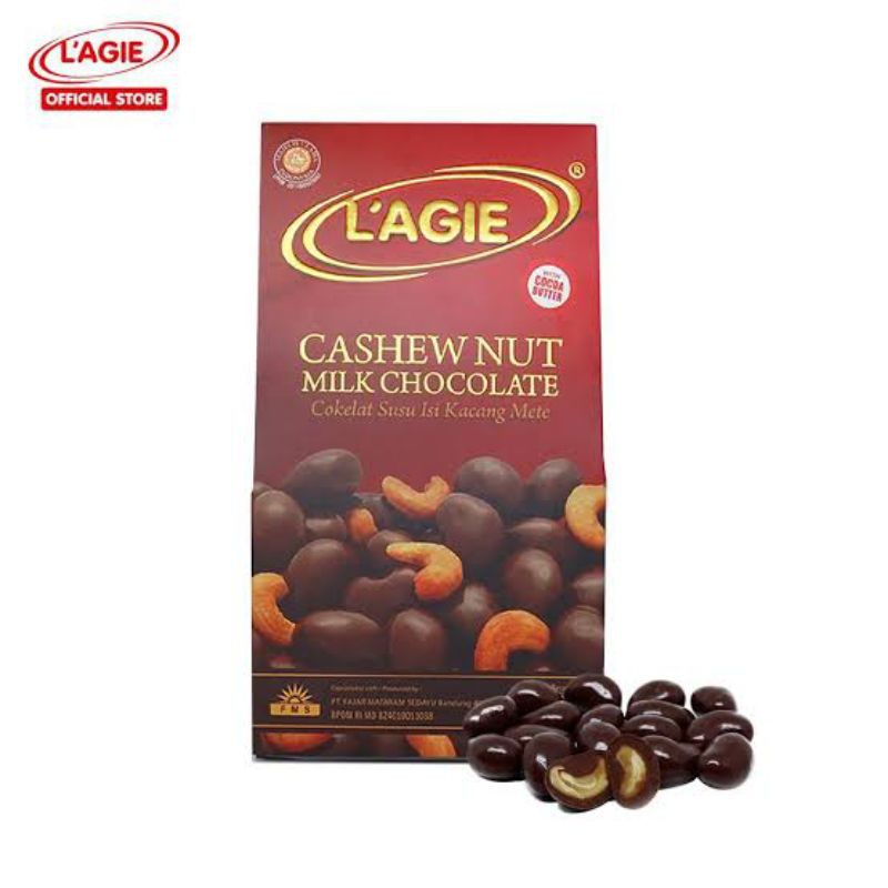 

L'agie Milk Chocolate Cashew Nut 90G