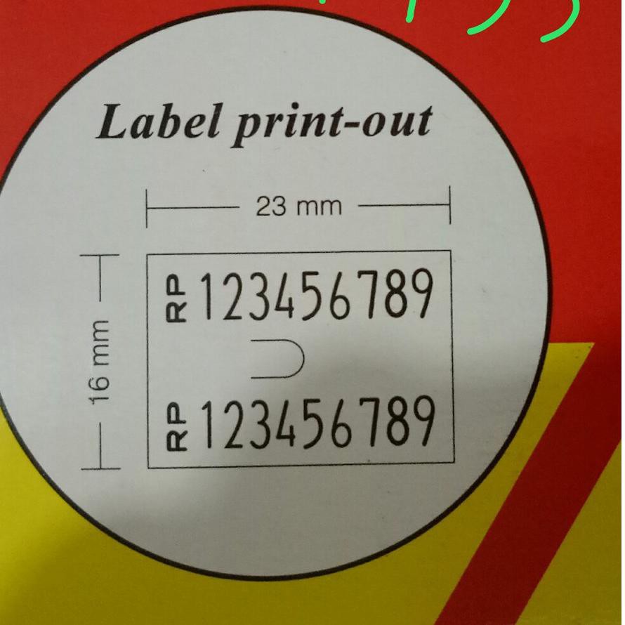 

✲ MESIN LABEL HARGA JOYKO MX-6600N / 2 BARIS / ANGKA-ANGKA / 10 DIGIT ➬