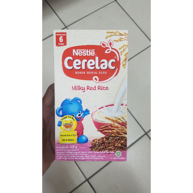 cerelac milky red rice 120 gr/nestle cerelac/nestle/bubur bayi