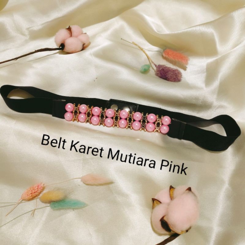 Lx Ikat Pinggang Belt Karet Mutiara 7 baris