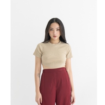 [TAVIA] RHEA RIBBED KNIT TOP