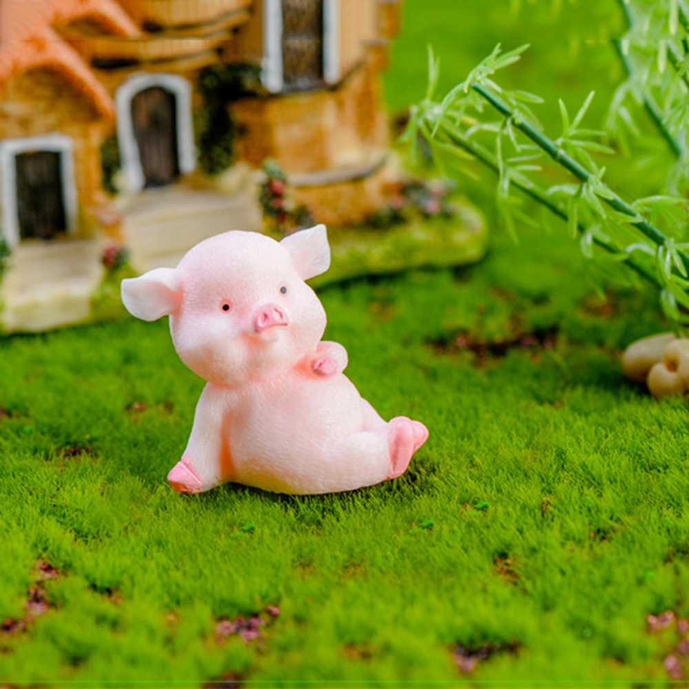 Miniatur Babi Bahan Resin Untuk Aksesoris Rumah Boneka