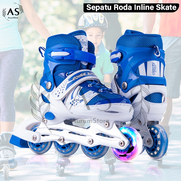 Sepatu roda inline skate POWER SUPERB Size S M L FREE KUNCI