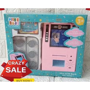 Mainan Edukasi ATM Bank Anak Perempuan Celengan Mini Murah