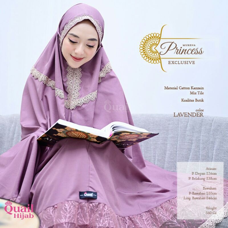 Mukenah princes quail hijab ori