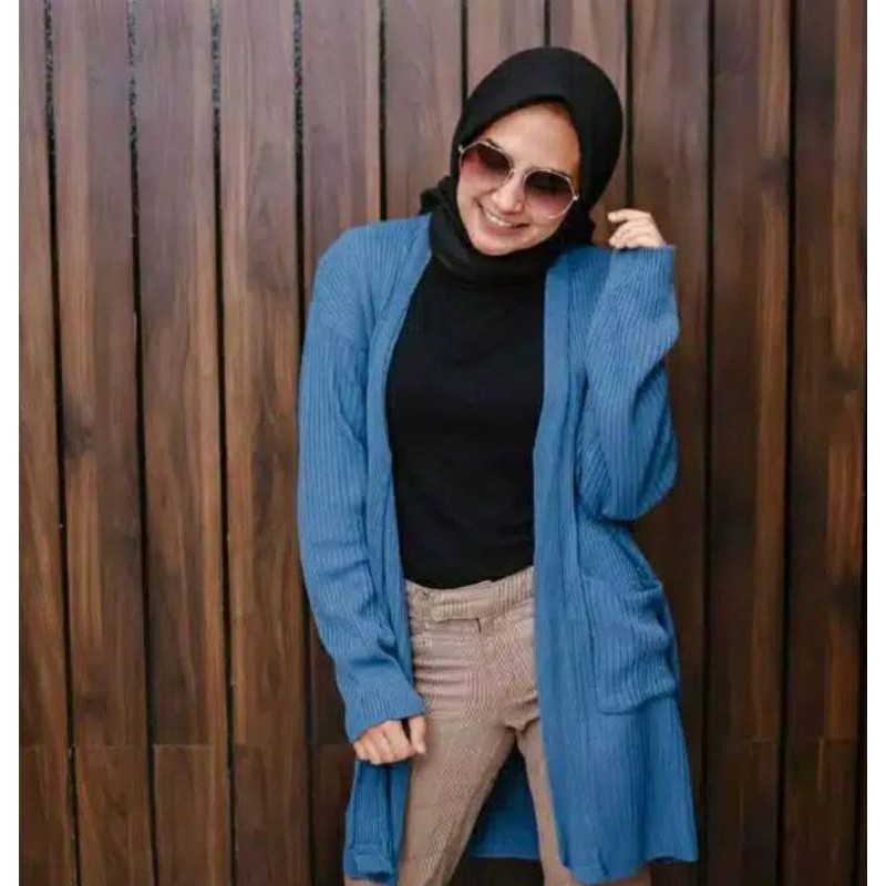 DISCON!!CARDIGAN RAJUT WANITA /LONG CARDIGAn BELLE /CardIgan Oversize /Cardigan Outer wanita /discon-Denim